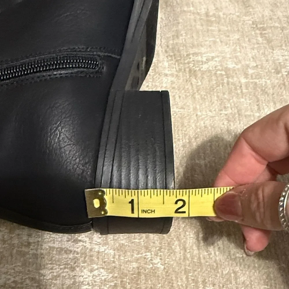 AEROSOLES Black Leather Over the Knee Boots